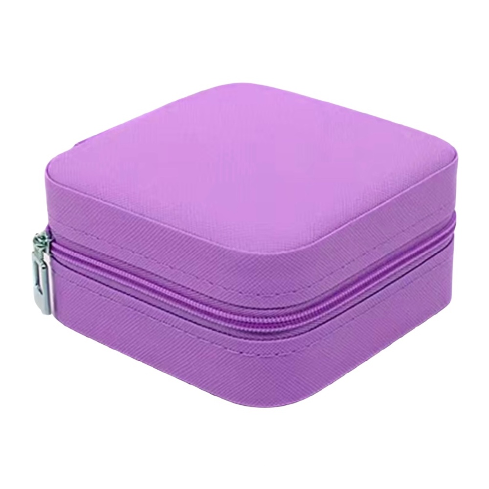 Purple Lilac Jewelry Box Portable Travel Case for Earrings Rings Necklaces NEW